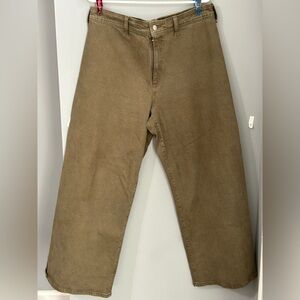 Olive green palazzo pants